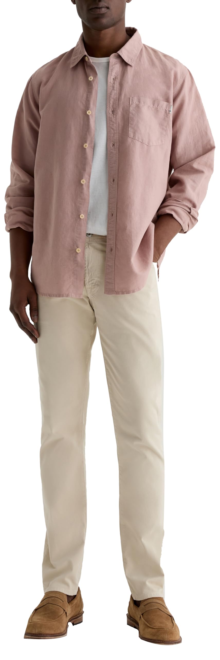 AG Adriano Goldschmied Tellis Modern Slim pant back view highlights tapered silhouette