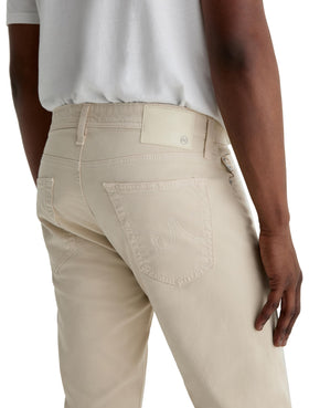 Bottom opening of AG Tellis Modern Slim pant showing slim ankle profile