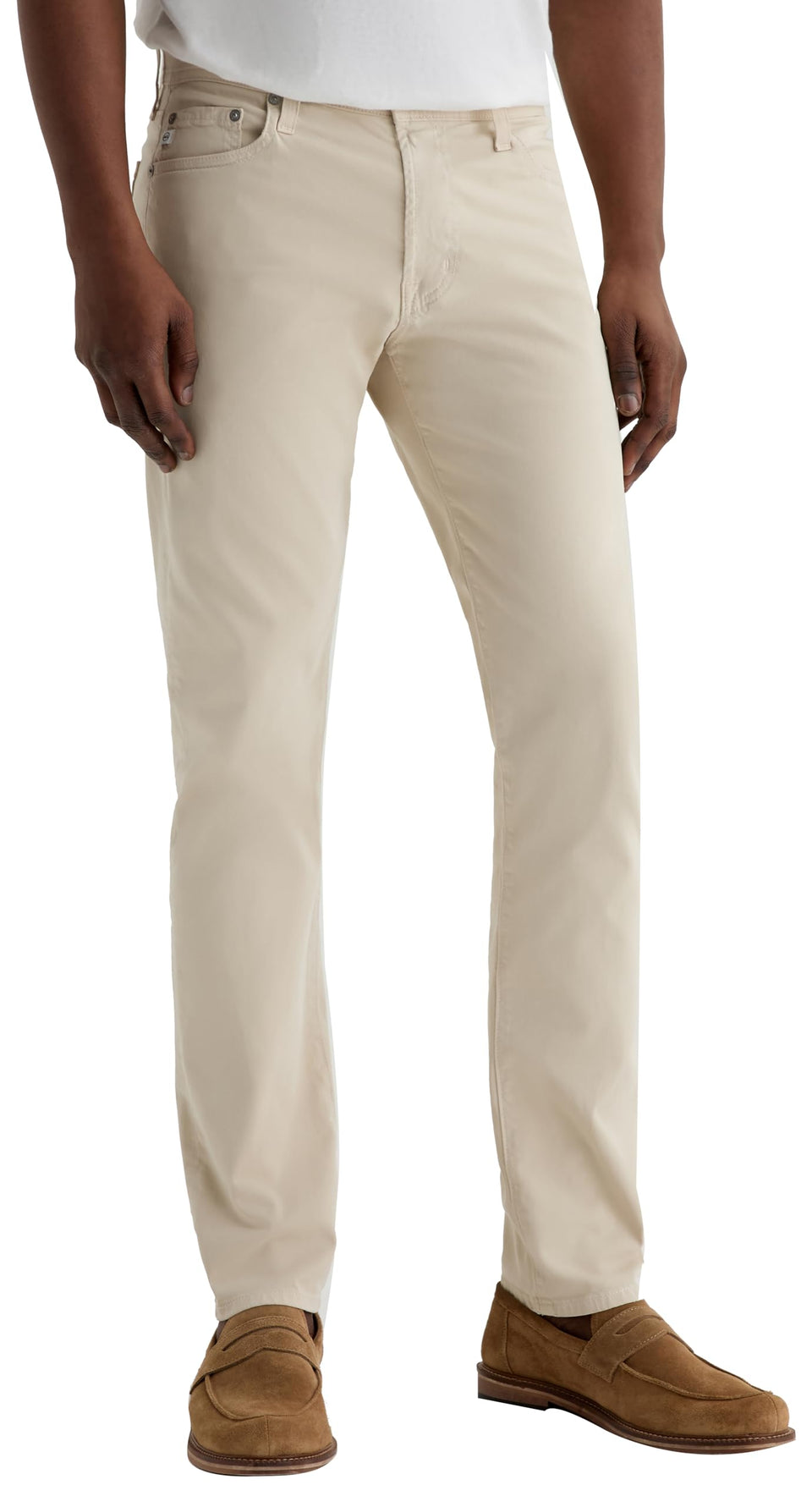 AG Adriano Goldschmied Tellis Modern Slim pant front view shows tailored fit for daily wear