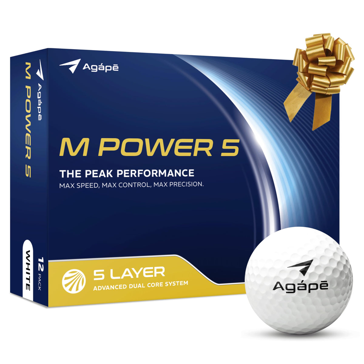 Agape MP5 white 5-piece pack shot highlighting long-lasting Duraplus cover for durability