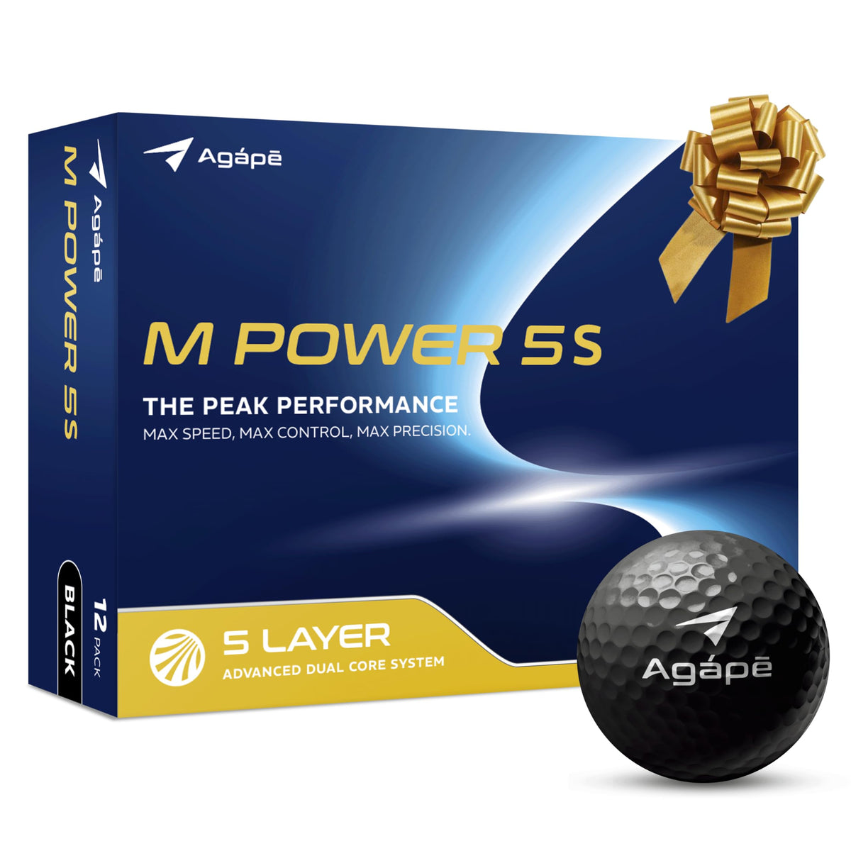agape MP5S black DuraPlus urethane ball for durable play