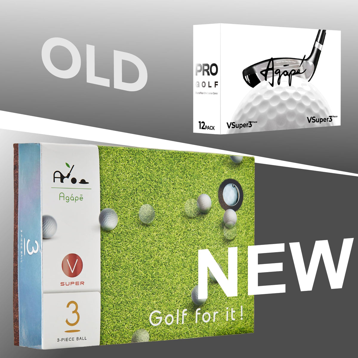 Agape VS3 urethane cover texture detail improves feel and greenside control.