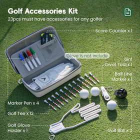 AGUstrike 12 tees pack neatly aligned for quick tee-offs