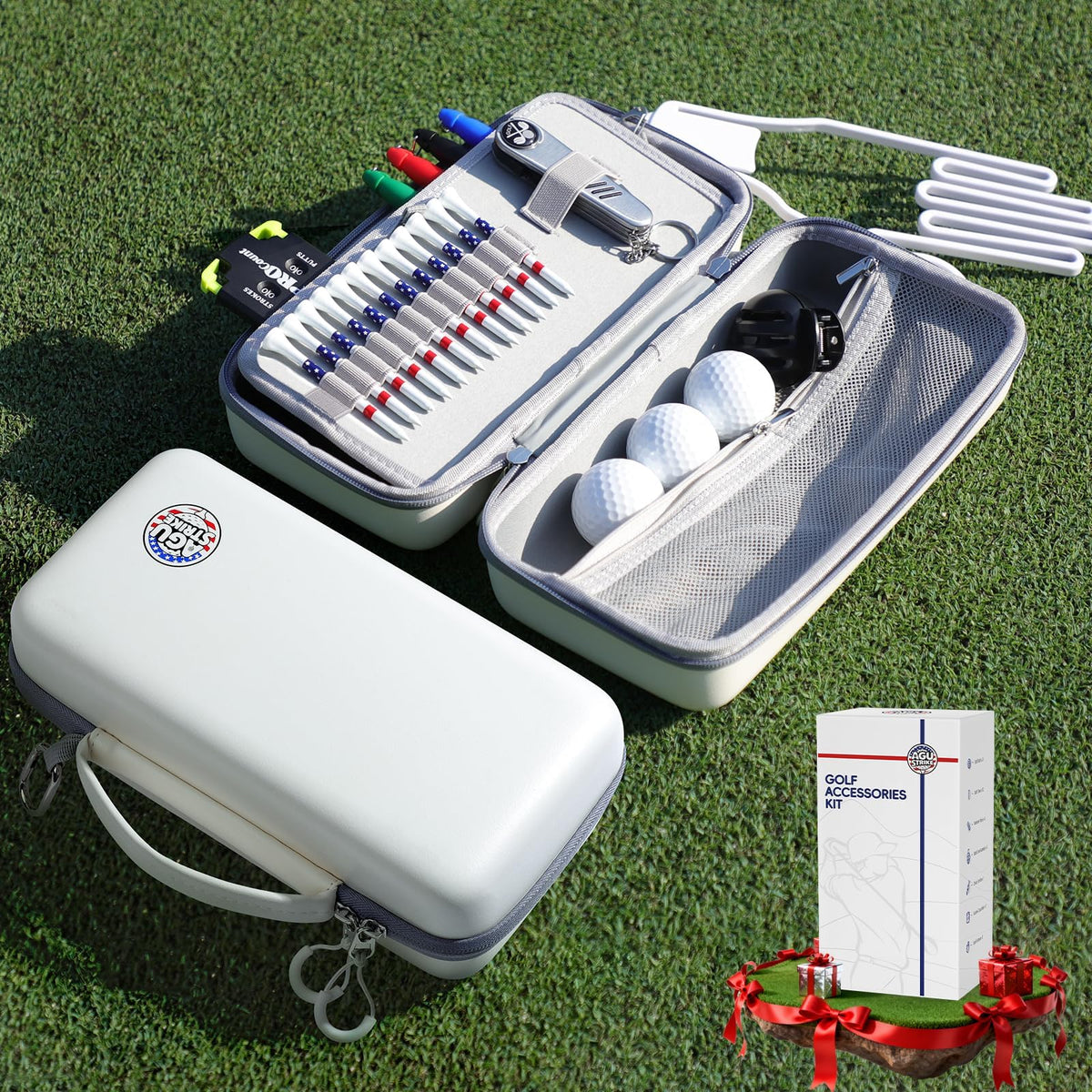 AGUstrike case on bag enhances on-course organization