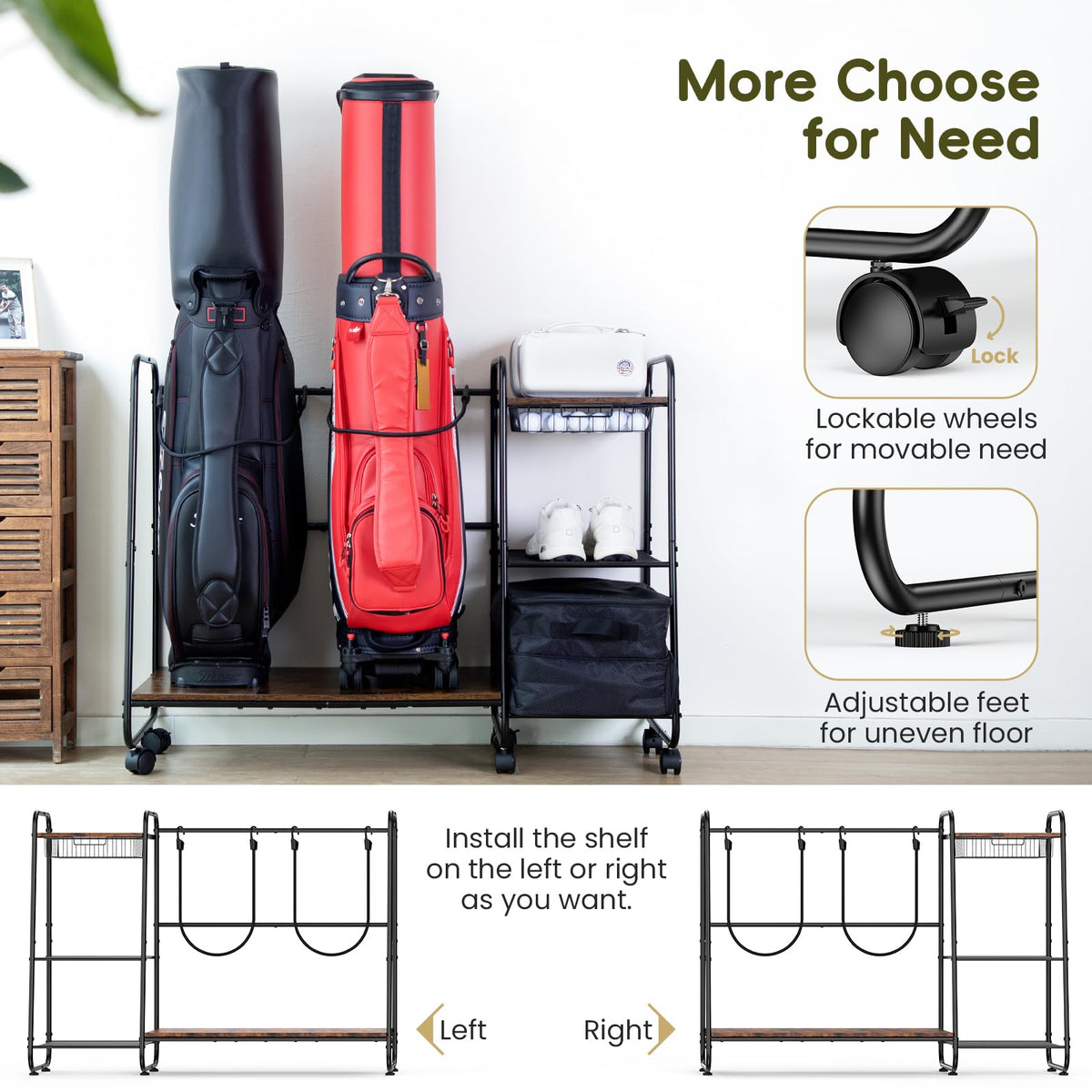 AGUstrike organizer drawer stores balls and small accessories.