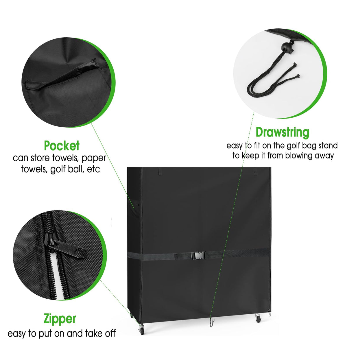 Aidetech cover provides all-weather protection against rain and dust.