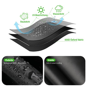 Aidetech cover cleans easily with hose or damp cloth.