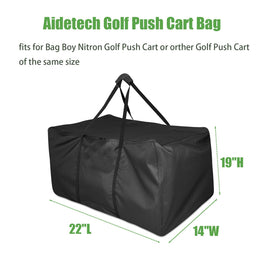 Aidetech bag open-wide for easy cart insertion and removal.