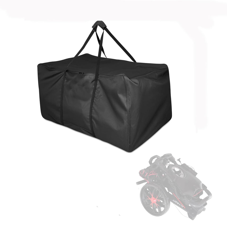 Aidetech golf push cart bag with universal compatibility for 3- and 4-wheel carts.