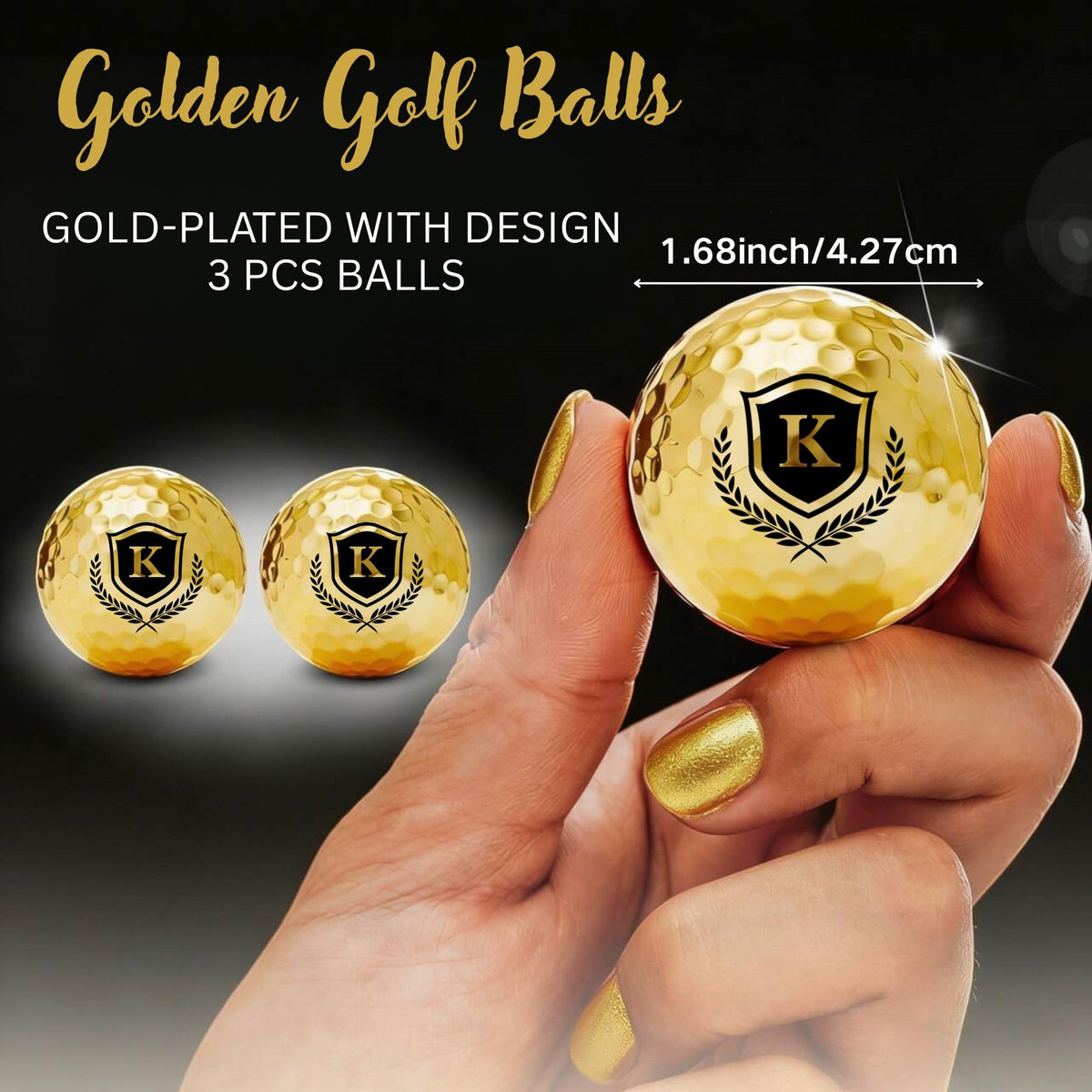 Aikiprety gold outer layer golf balls offer durable, premium feel on the course.