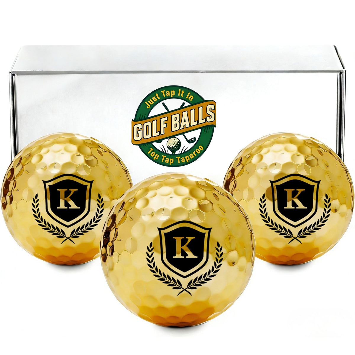 Aikiprety personalized golf balls with initials, ideal for dads and golf-loving coworkers.