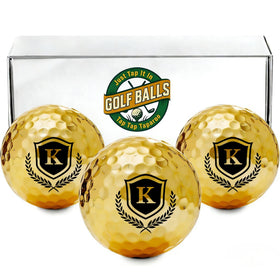 Aikiprety personalized golf balls with initials, ideal for dads and golf-loving coworkers.
