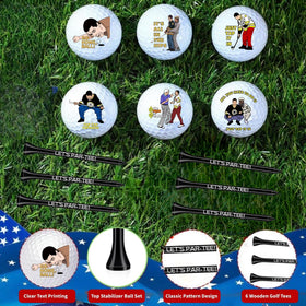 Aikiprety rolling chuckles golf balls design adds humor to every swing