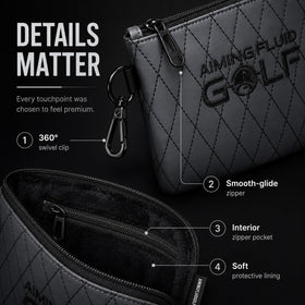 Aiming Fluid Golf easy-access organization helps stay prepared during rounds and travel