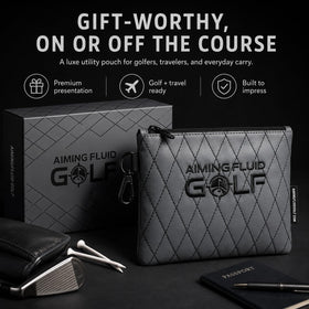 Aiming Fluid Golf gift-ready pouch ideal as a luxury gift for golfers on any occasion