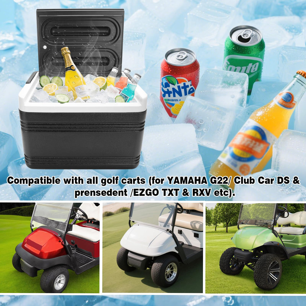 AIPSET 8L cooler holds 15 cans and stays cold for long rounds.