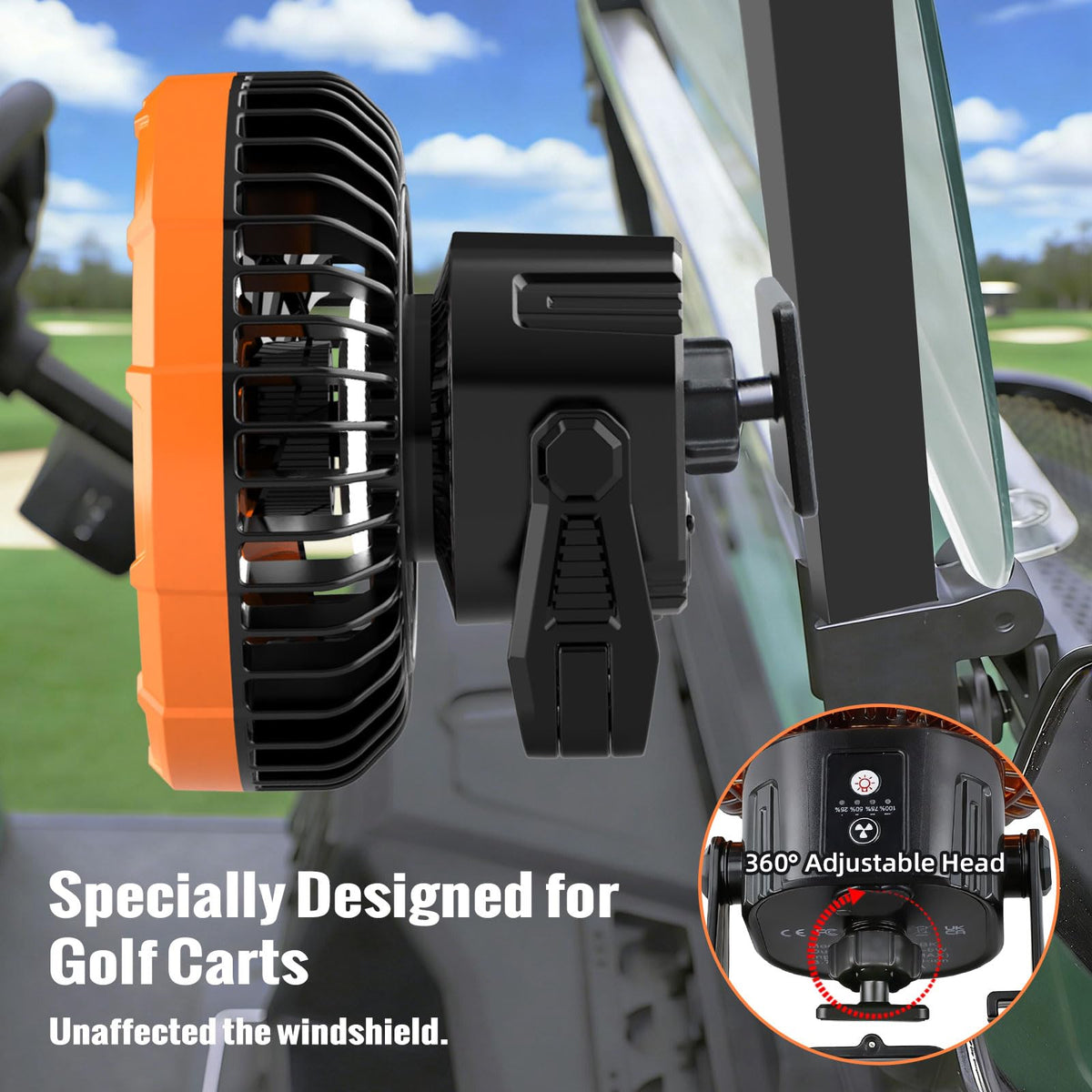 AIPSET 9 LEDs illuminate night trips on the golf course.