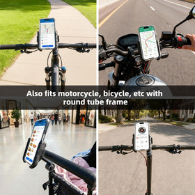 AIPSET adjustable width phone holder twists to fit various devices