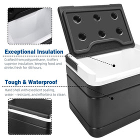 AIPSET ice box at the beach keeping refreshments cool outdoors.