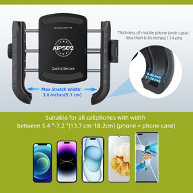 AIPSET bike phone mount offers 360 degree rotation for navigation