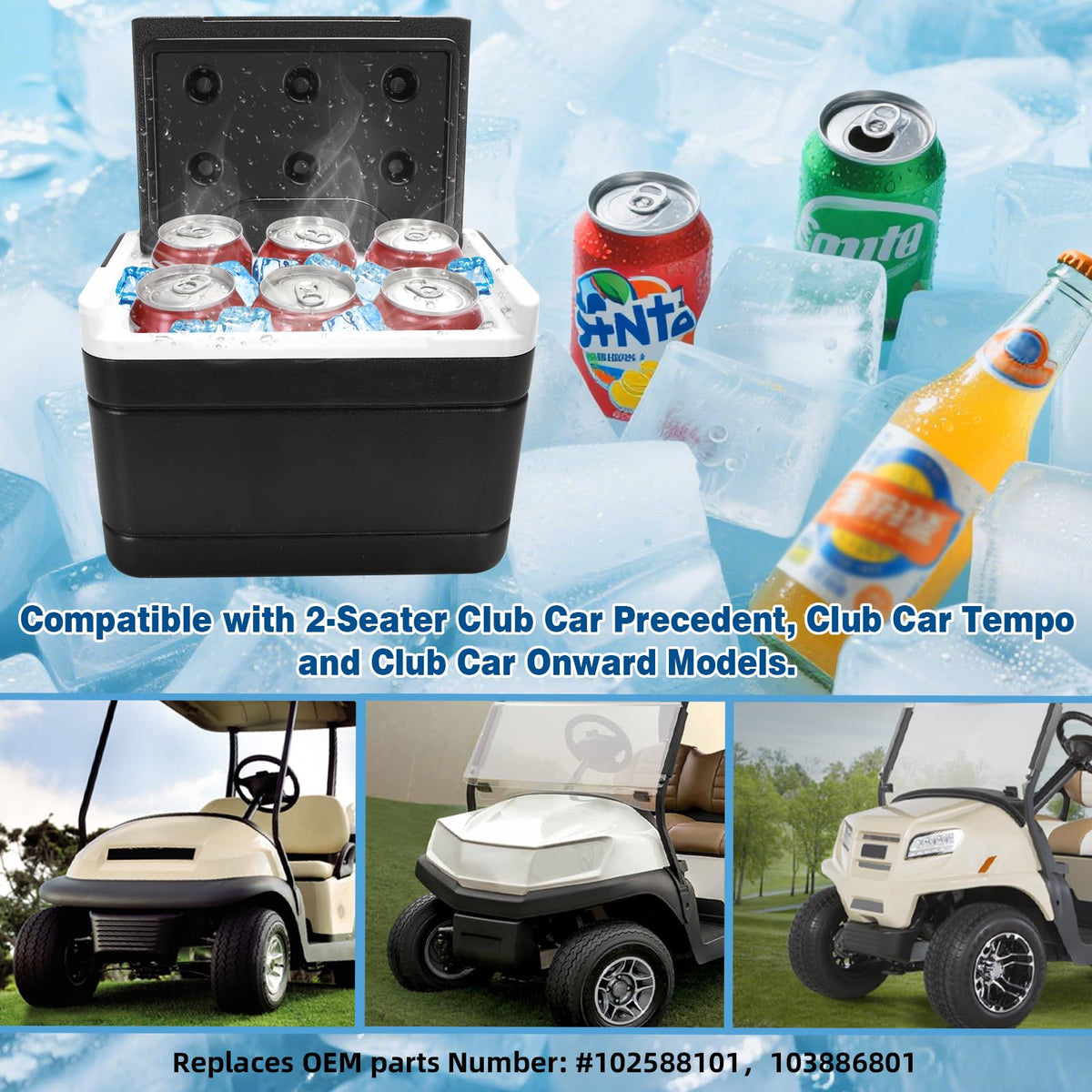 AIPSET mounting bracket enables quick, tool-free installation on a golf cart.