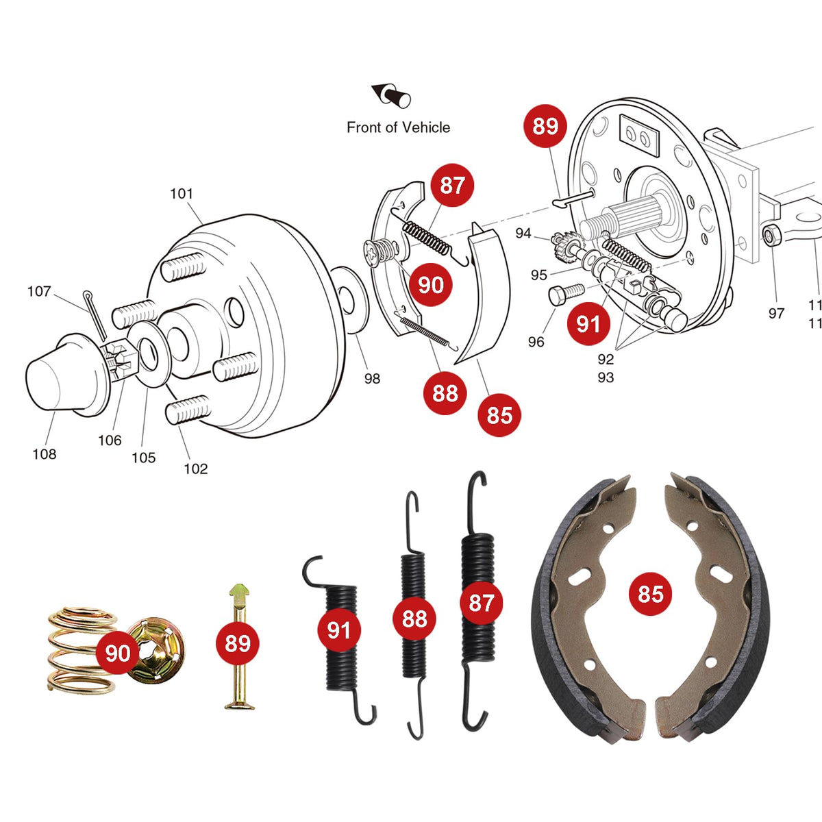 AIPSET premium brake shoes kit material designed for lasting performance