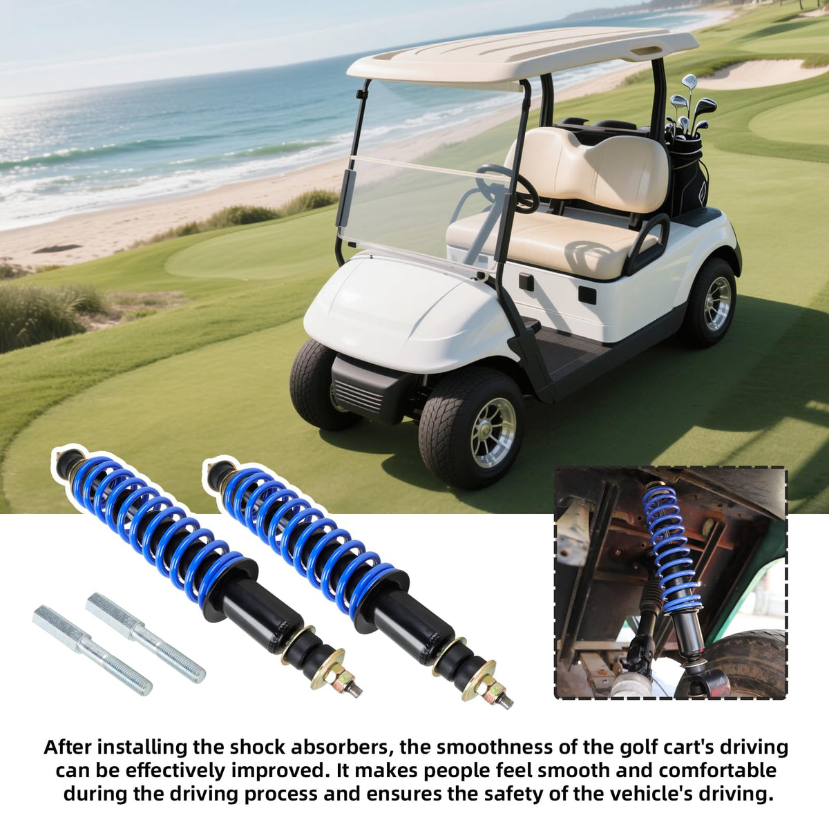 AIPSET coil-over design provides cushioned, stable handling on uneven terrain.