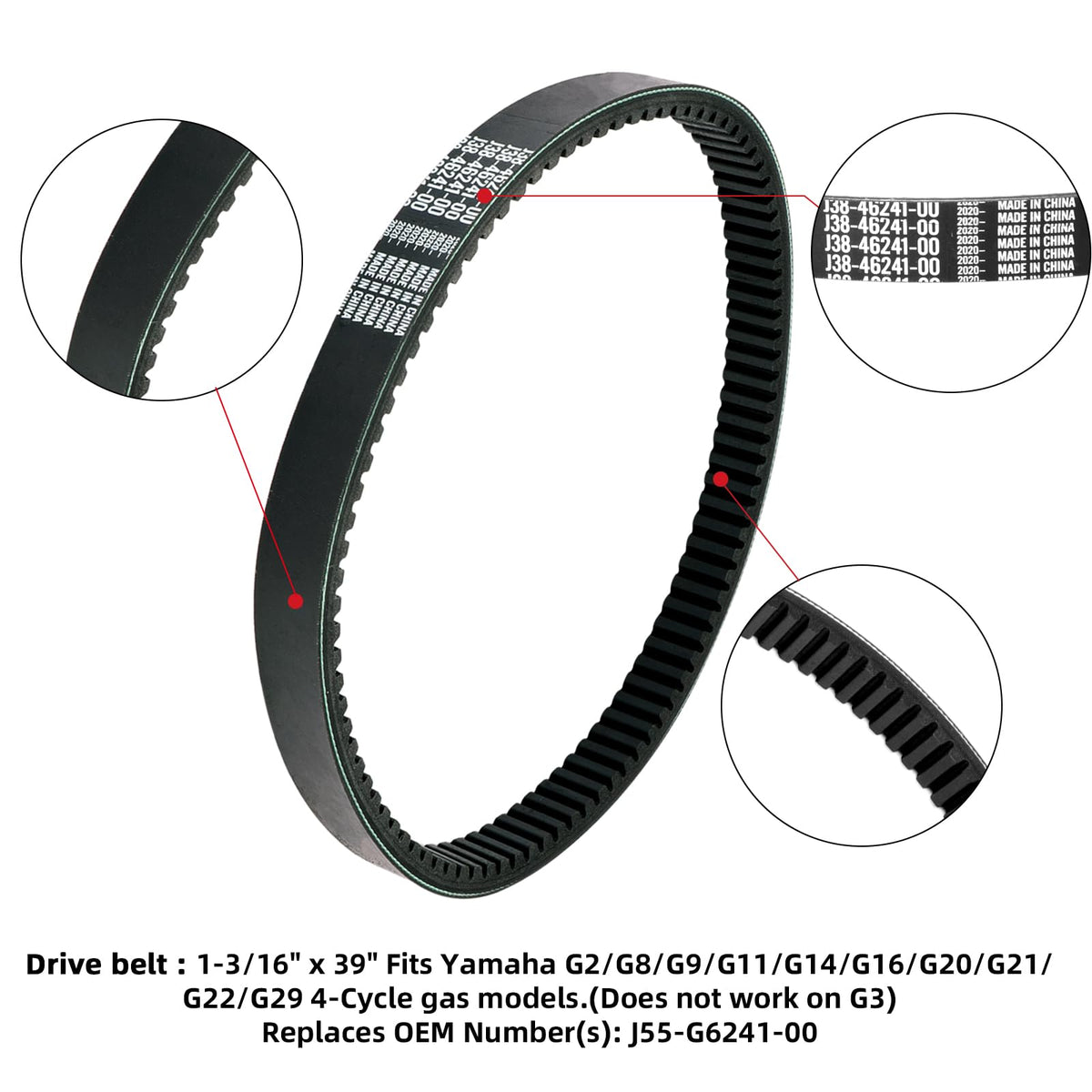 AIPSET belts set packaging highlighting two OEM replacement belts