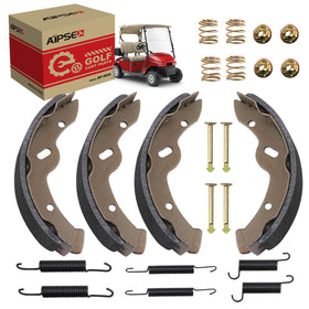 AIPSET EZGO TXT brake shoes kit with springs for reliable braking performance