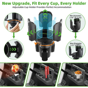 AIPSET golf cart cup holder adjustable base holds bottles firmly during rides.