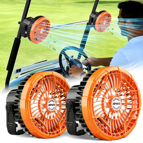 AIPSET golf cart fan with 7-inch head and 10400mAh battery for long rides