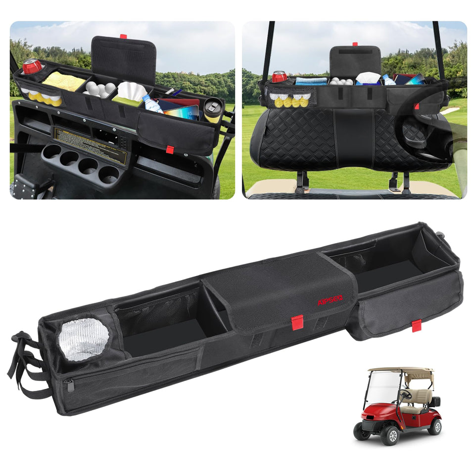 AIPSET golf cart front basket with no-drill installation for easy setup.
