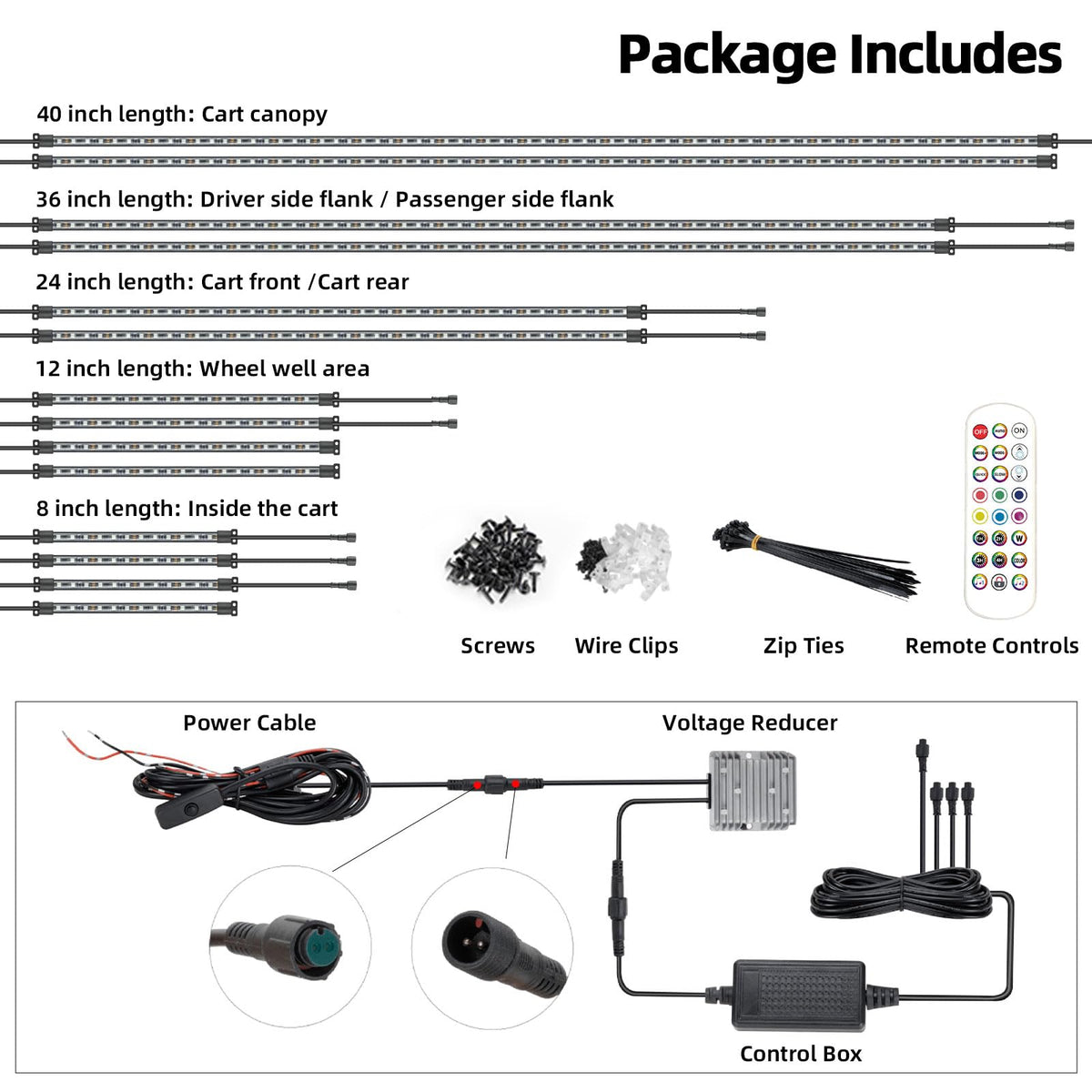 AIPSET 12V–80V compatibility with the included voltage reducer.
