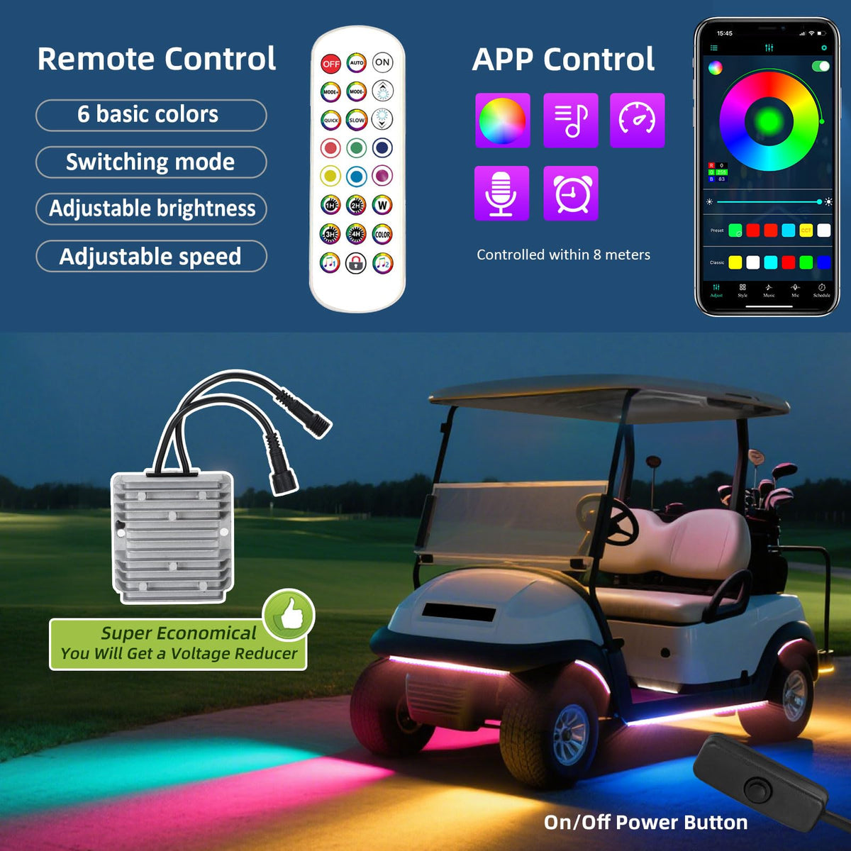 AIPSET lights sync with music for a dynamic ride ambience