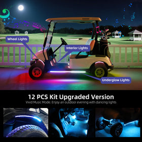 AIPSET neon underglow lights activated to create a vivid exterior