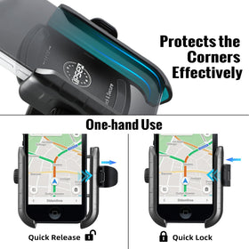 360-degree rotation for landscape or portrait views during navigation.
