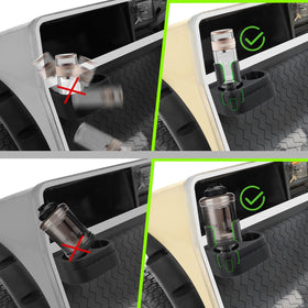 AIPSET universal-fit holder locks items securely to reduce rattling on wheels.