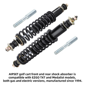 AIPSET golf cart shock absorber rear view supports smooth rides on Medalist models.