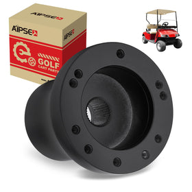 AIPSET steering wheel adapter front view shows EZGO fit and sturdy build