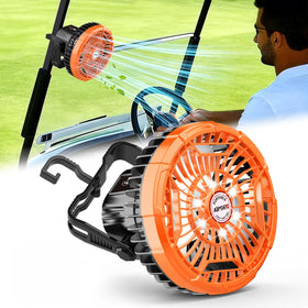 AIPSET golf fan 7-inch battery powered, portable cooling for the course