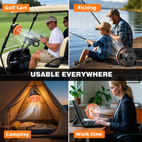 AIPSET golf fan fits square-tube carts for easy installation