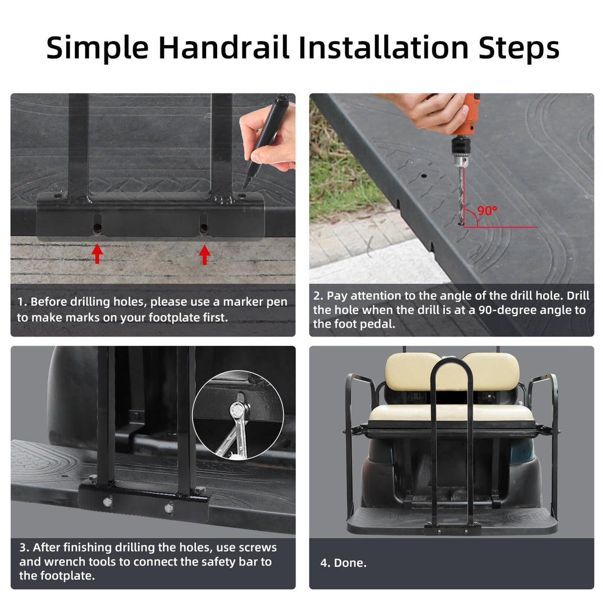 AIPSET grab bar Yamaha-compatible safety rail supports confident boarding and seating.