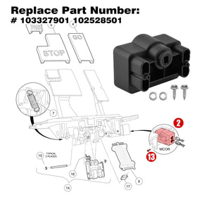 OEM replacement fit with Club Car parts 102528501 and 103327901.