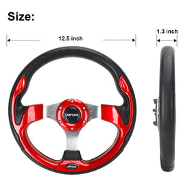 AIPSET red wheel fits EZGO TXT/RXV, Club Car DS, Yamaha with adapter