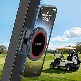 Roykaw magnetic phone holder on golf cart with strong dual magnets