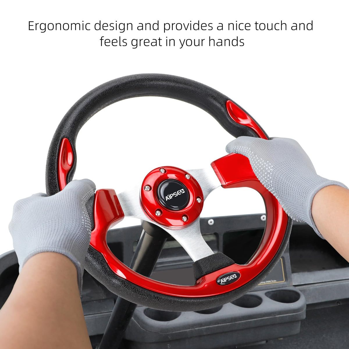 AIPSET steering wheel comes with easy-assembly adapter screws for quick upgrade
