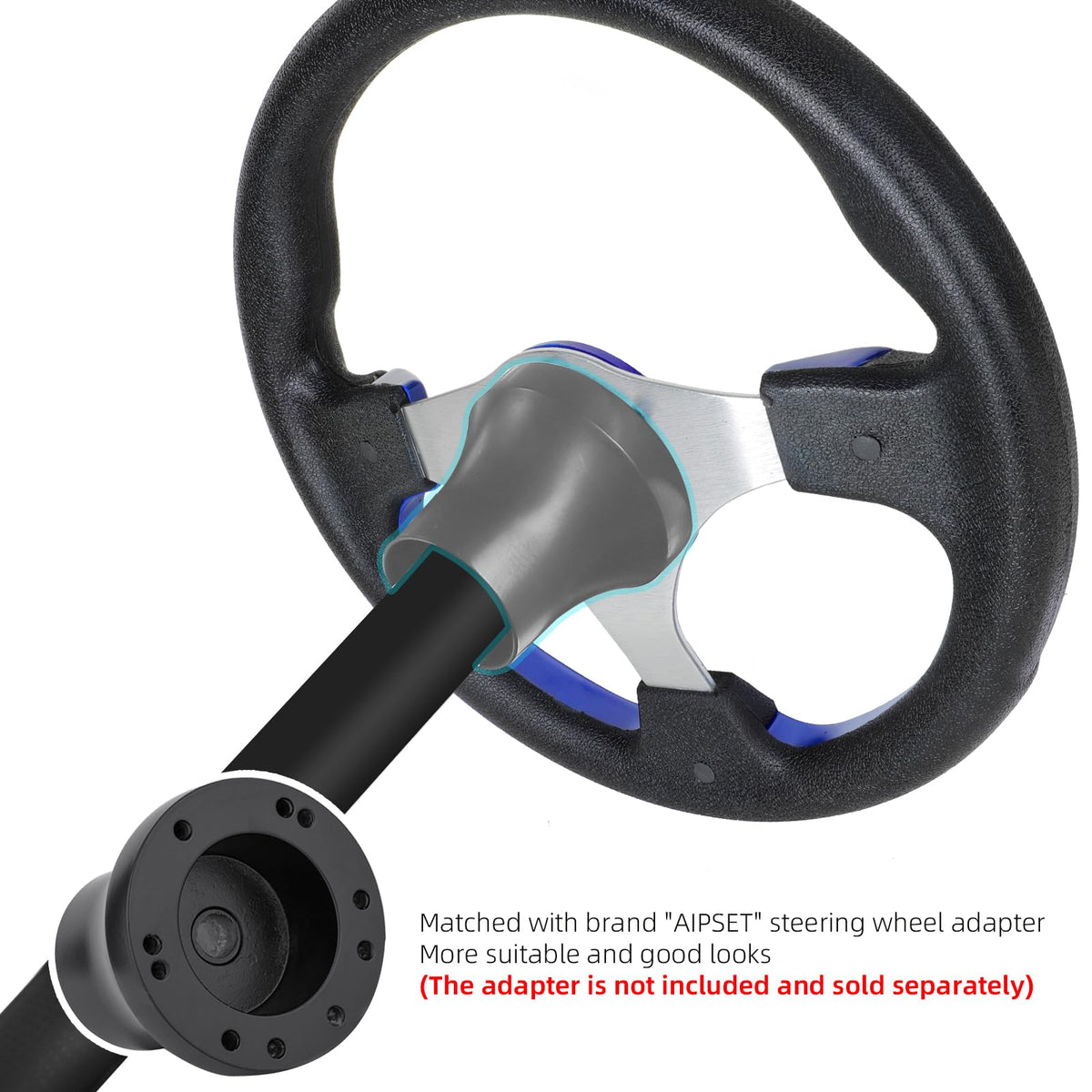 Simple adapter-based installation for AIPSET steering wheel.