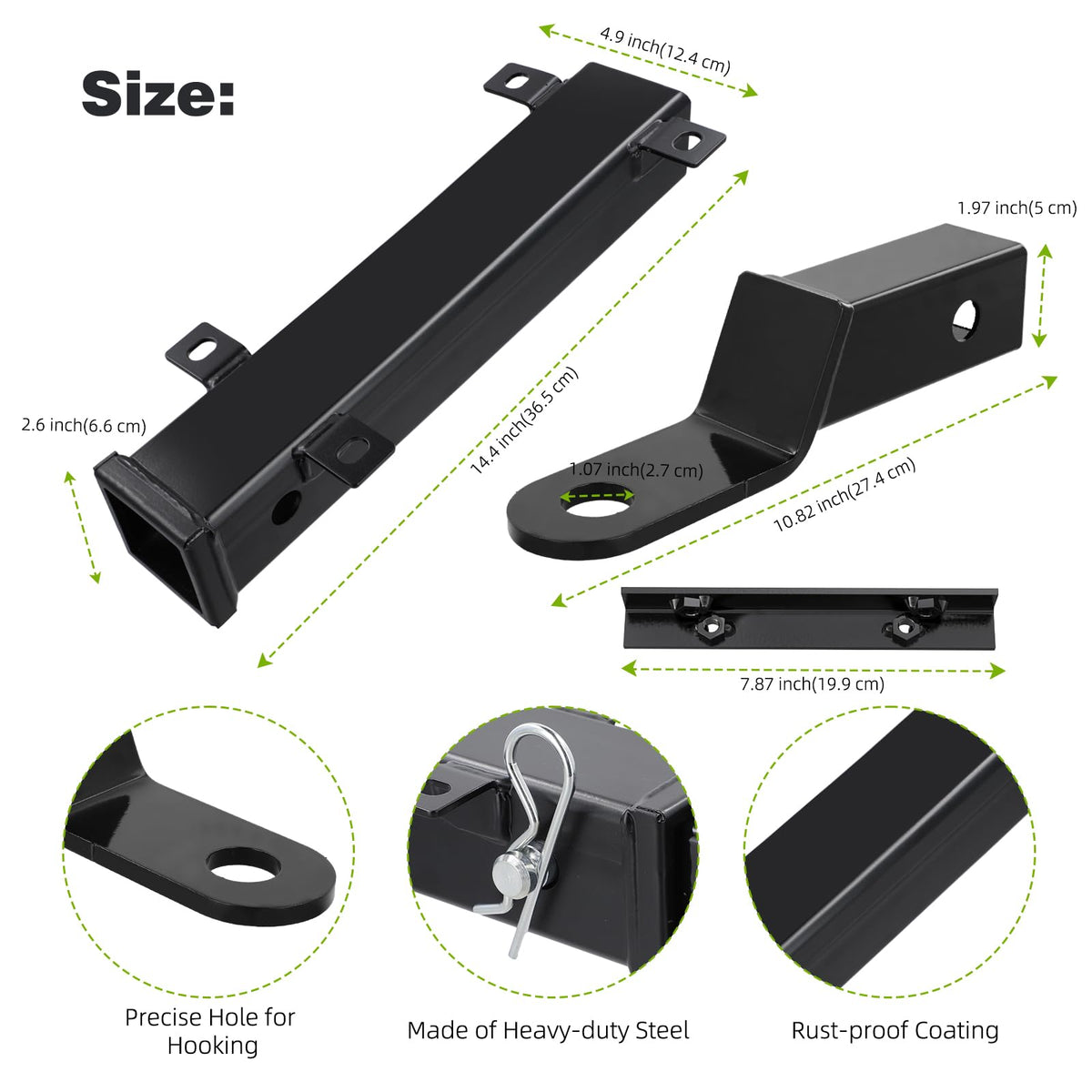 AIPSET universal-fit hitch compatible with multiple carts