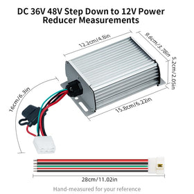 Air2yun DC-DC 12V 360W converter fuse close-up, built-in protection for safe operation.