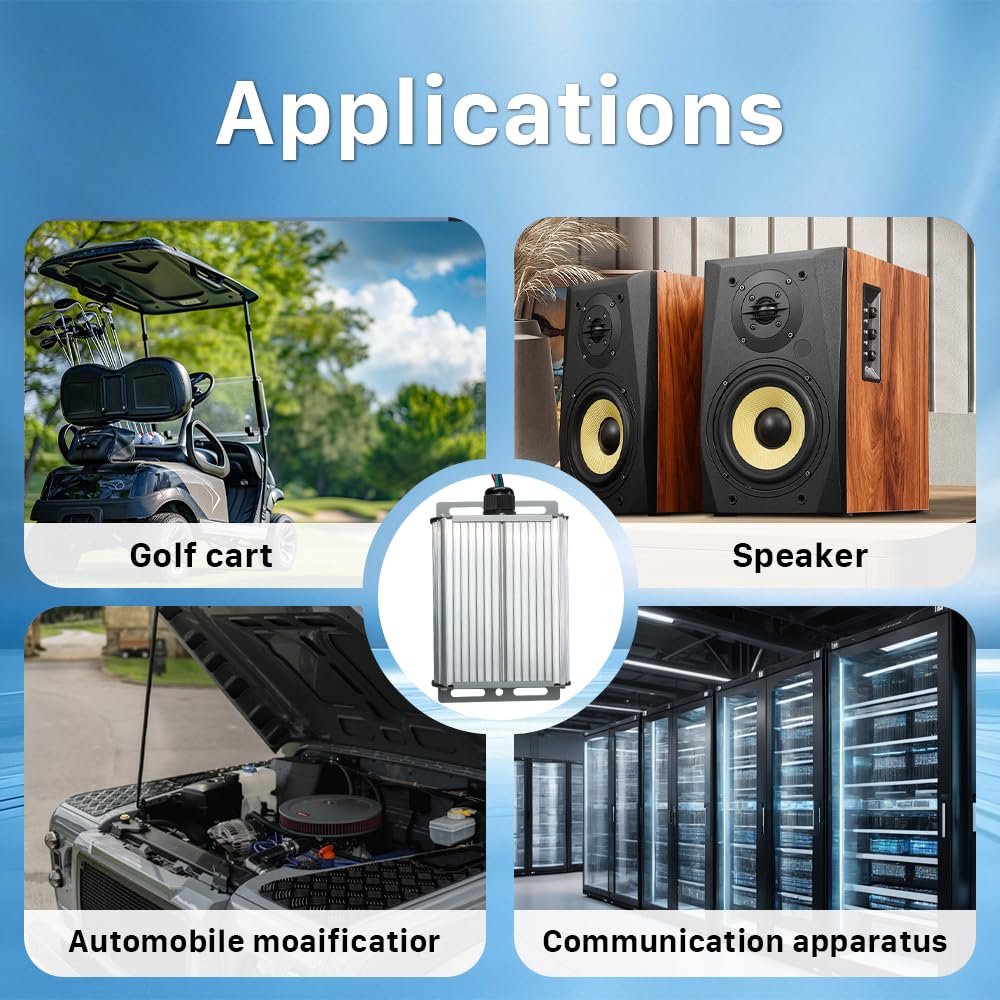 Air2yun DC-DC 12V 360W converter in LED strip or radio setup, versatile power solution.